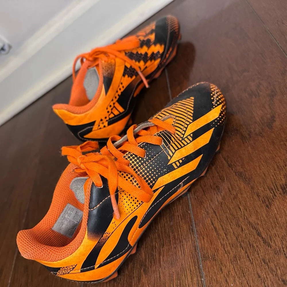 Kids' Orange and Black Soccer Cleats